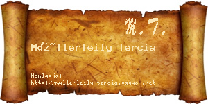 Müllerleily Tercia névjegykártya